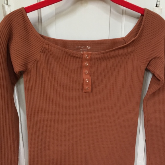 Free People Intimately Burnt Orange Thermal Top - Picture 5 of 15